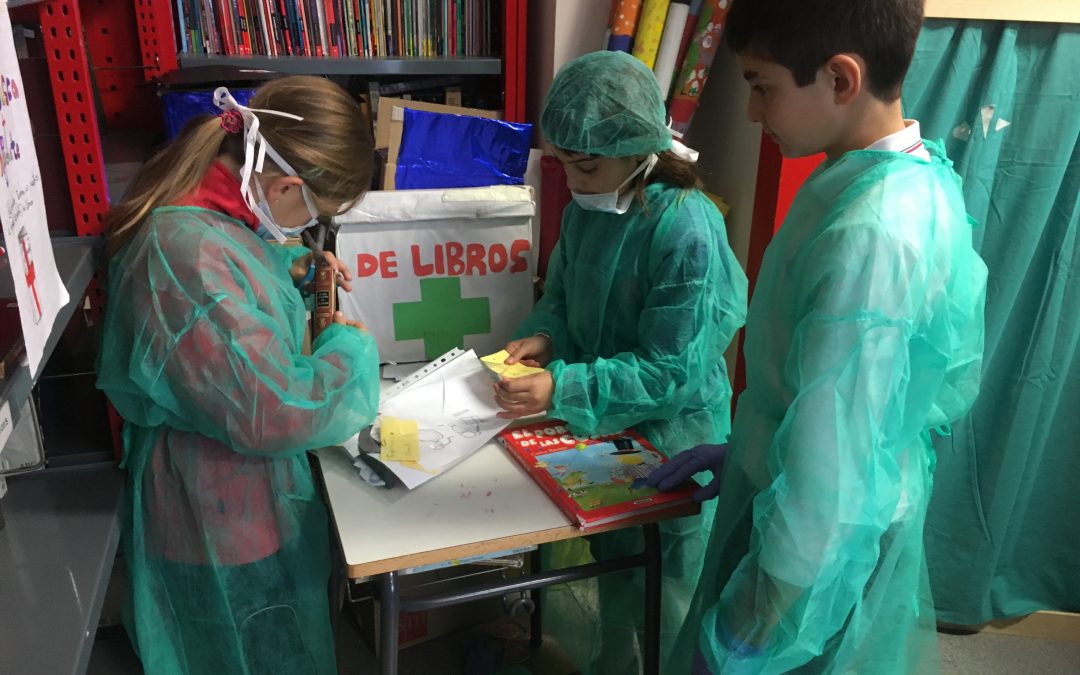 Hospital de libros en la biblioteca