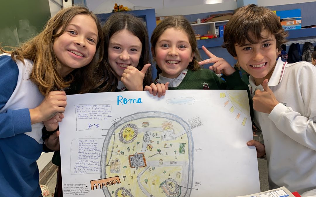 Los alumnos de 4º viajamos con nuestra máquina del tiempo